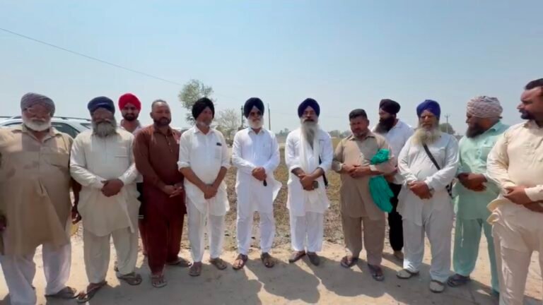 ਰਾਜਵਿੰਦਰ ਸਿੰਘ ਨੇ ਕੀਤਾ ਪਿੰਡ ਨੰਗਲ ਦੇ ਪੀੜਿਤ ਕਿਸਾਨਾਂ ਦੇ ਖੇਤਾਂ ਦਾ ਦੌਰਾ