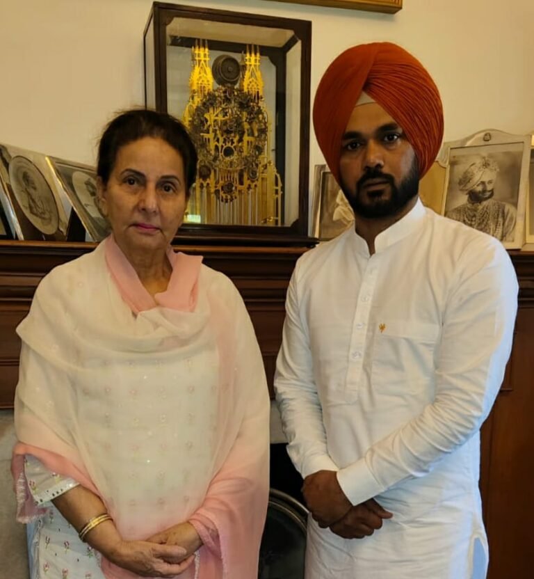 ਭਾਜਪਾ ਆਗੂ ਬਰਿੰਦਰ ਬਿੱਟੂ ਵੱਲੋ ਸਾਬਕਾ ਕੇਂਦਰੀ ਮੰਤਰੀ ਪਰਨੀਤ ਕੌਰ ਨਾਲ ਵਿਸ਼ੇਸ਼ ਮੁਲਾਕਾਤ