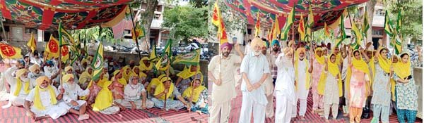 ਪਿੰਡ ਮਾਛੀਕੇ ‘ਚ ਬੇ-ਮੌਸਮੀ ਬਰਸਾਤ ਤੇ ਗੜੇਮਾਰੀ ਕਾਰਨ ਤਬਾਹ ਹੋਈਆਂ ਫ਼ਸਲਾਂ ਦਾ ਮੁਆਵਜ਼ਾ ਨਾ ਮਿਲਣ ਤੇ ਐਸਡੀਐਮ ਦਫ਼ਤਰ ਅੱਗੇ ਧਰਨਾ ਪੰਜਵੇ ਦਿਨ ਵੀ ਜਾਰੀ